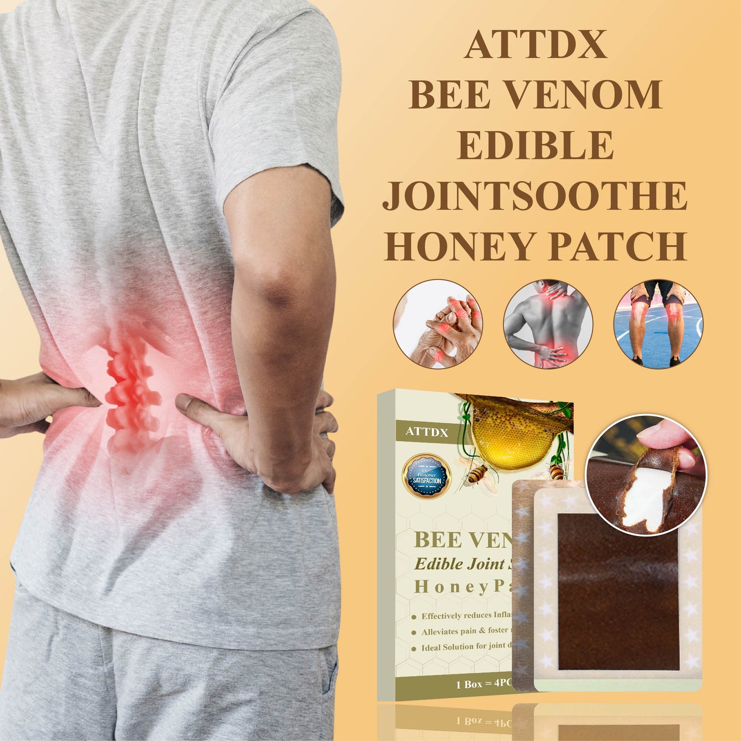 Bee Venom Edible JointSoothe Honey Patch