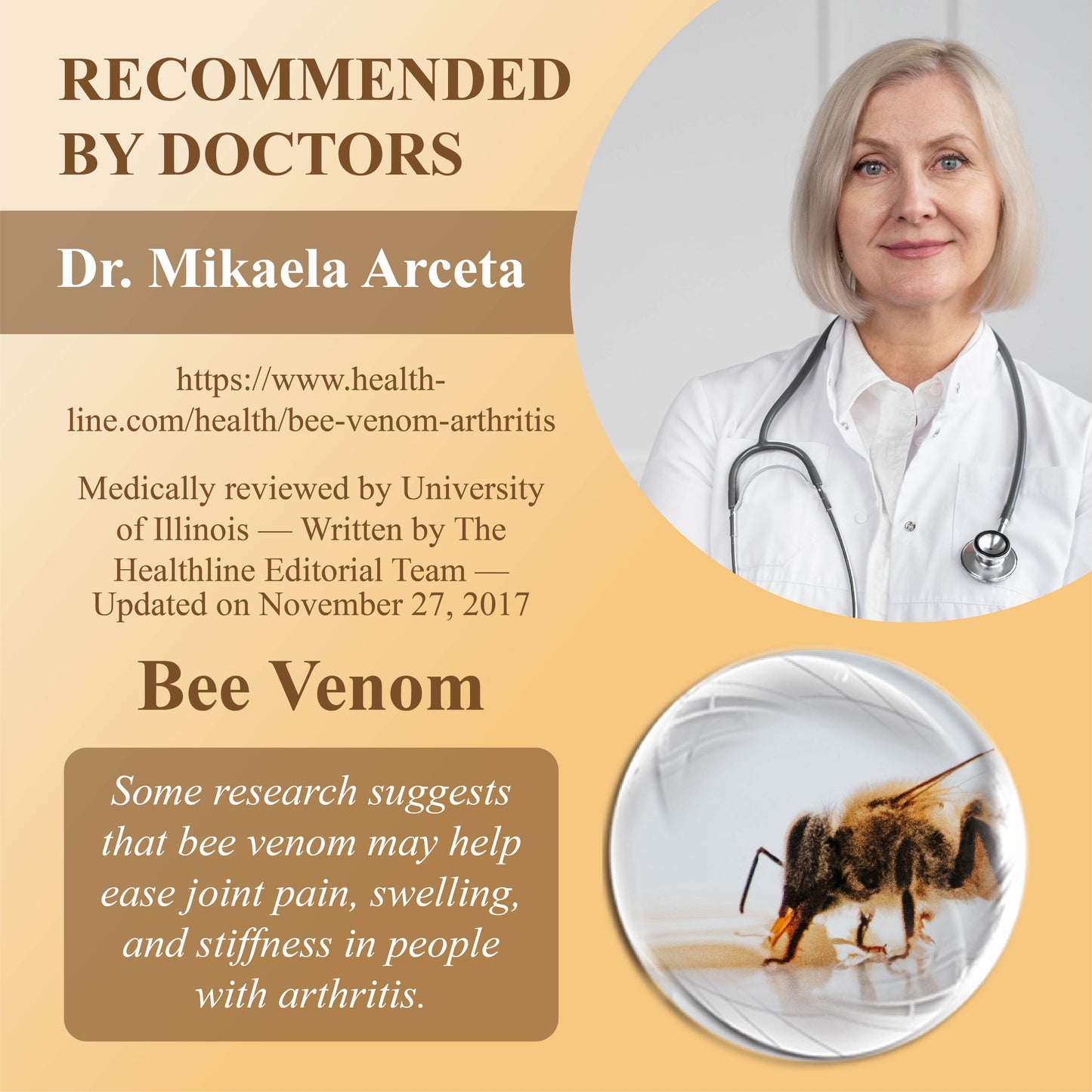 Bee Venom Edible JointSoothe Honey Patch
