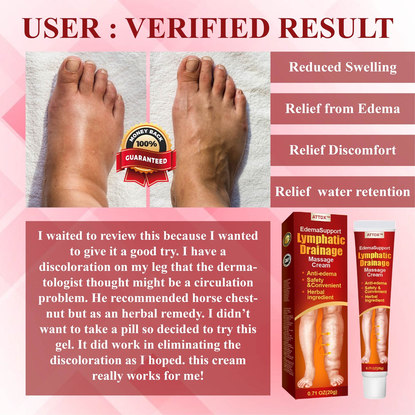 ATTDX™ EdemaSupport Lymphatic Drainage Massage Cream 2