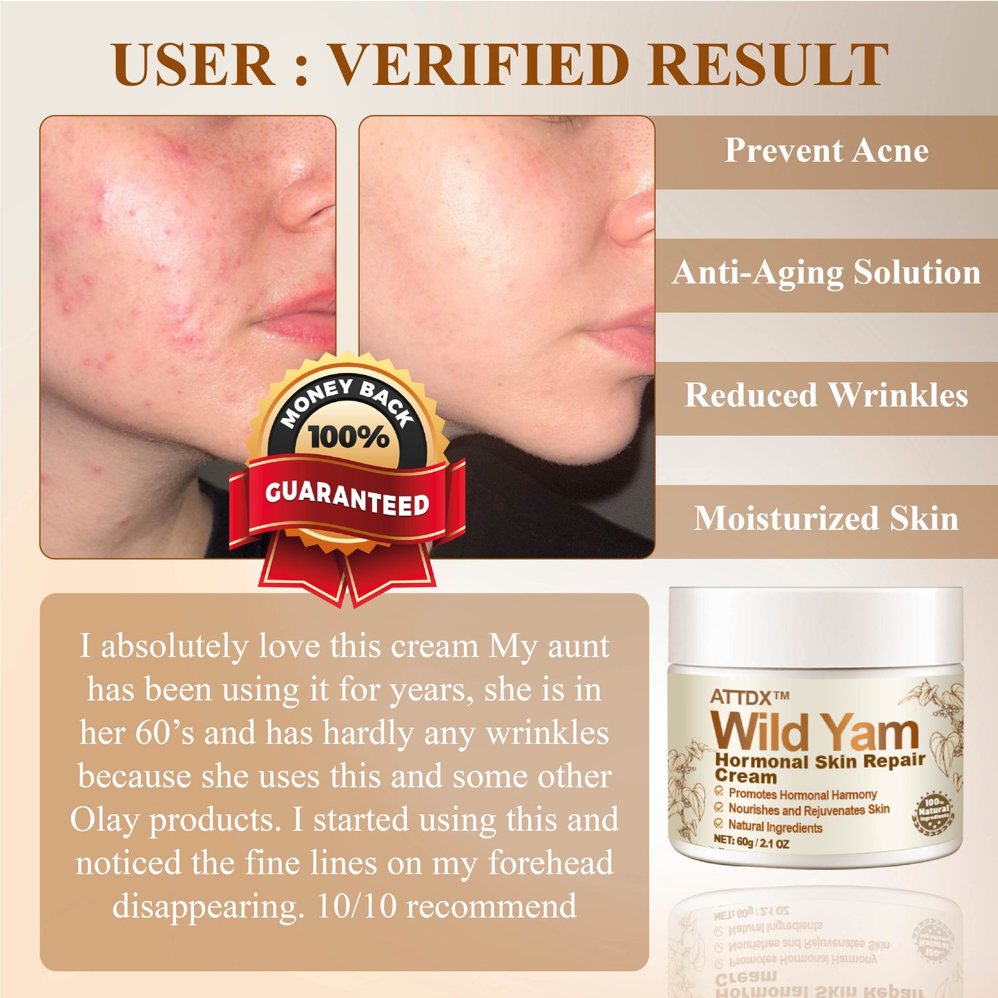ATTDX™ Wild Yam Hormonal Skin Repair Cream