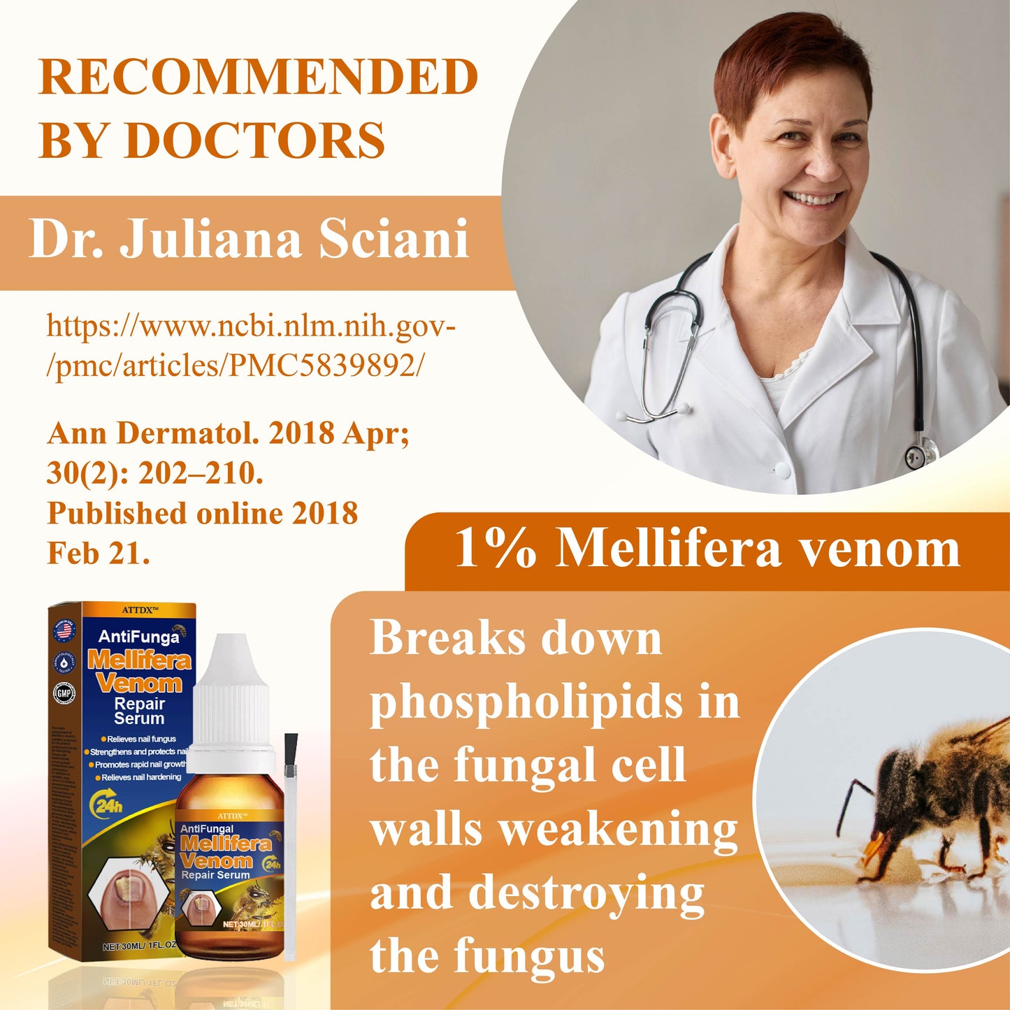 ATTDX™ AntiFungal Mellifera Venom Repair Serum