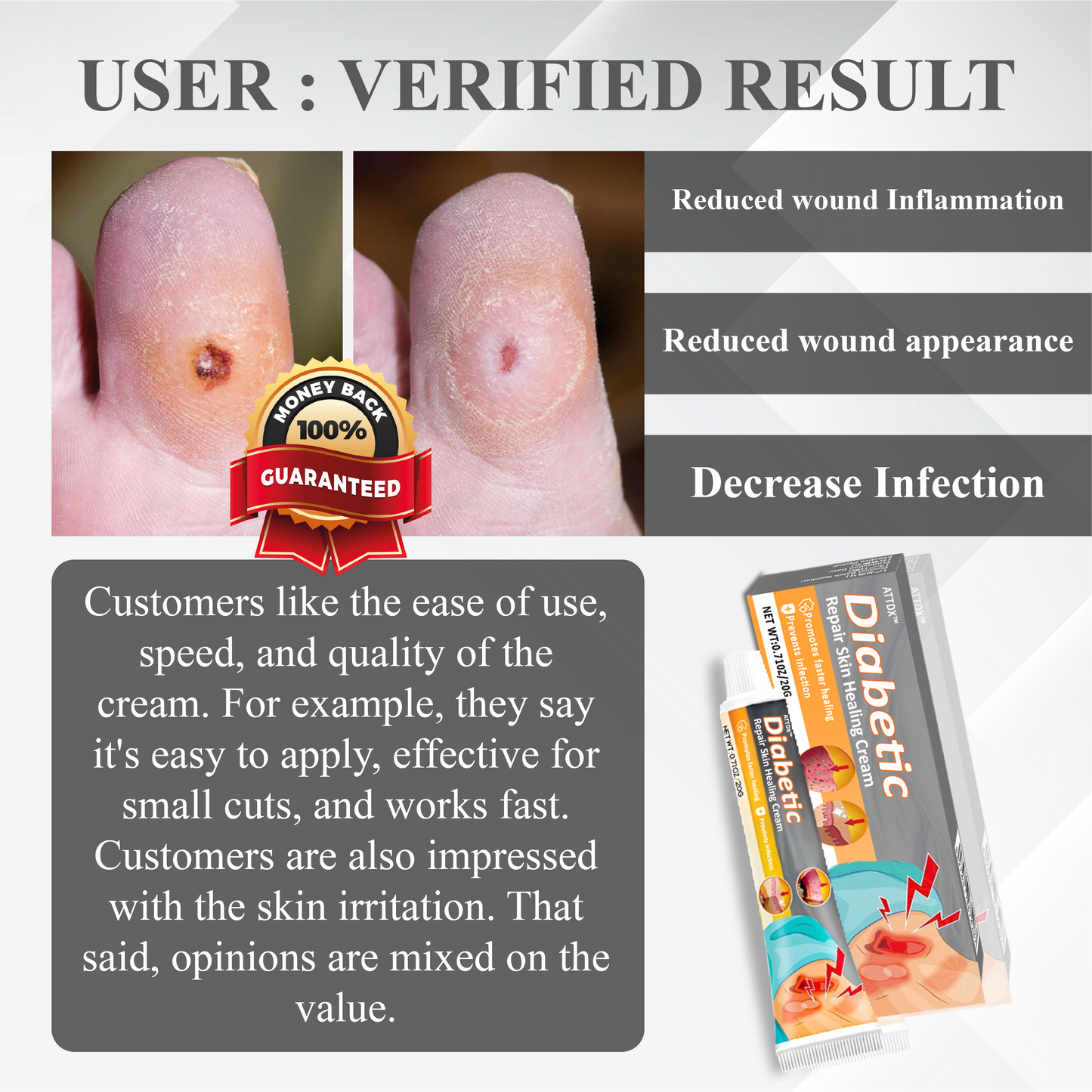 ATTDX™ Diabetic Repair Skin Healing Cream