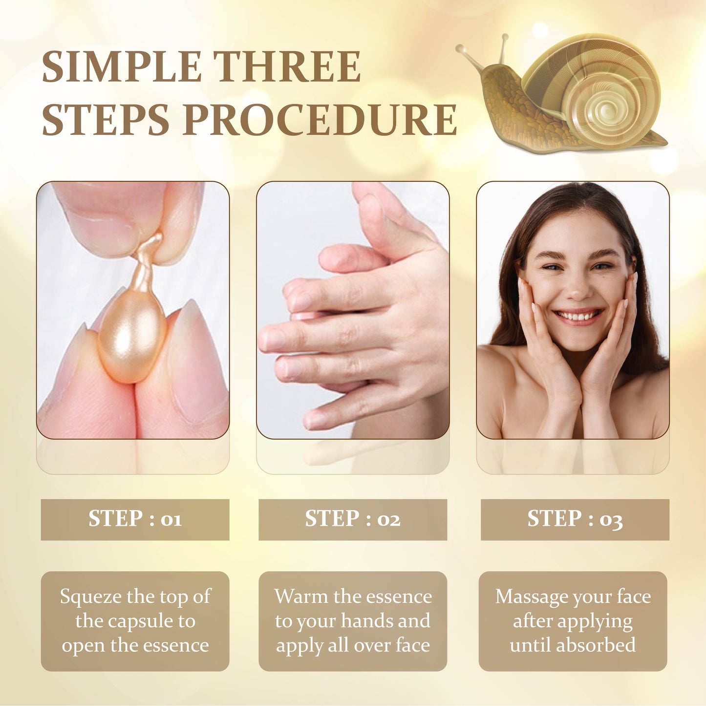 PureGlow Snail Filtrate Essence Capsules