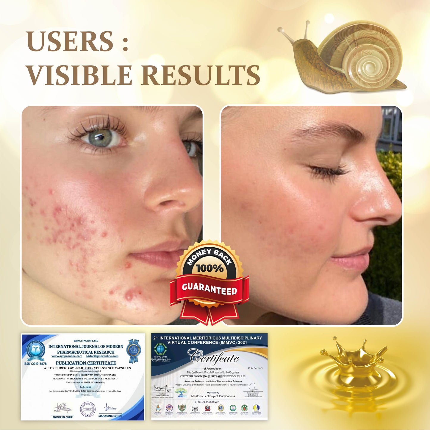 PureGlow Snail Filtrate Essence Capsules