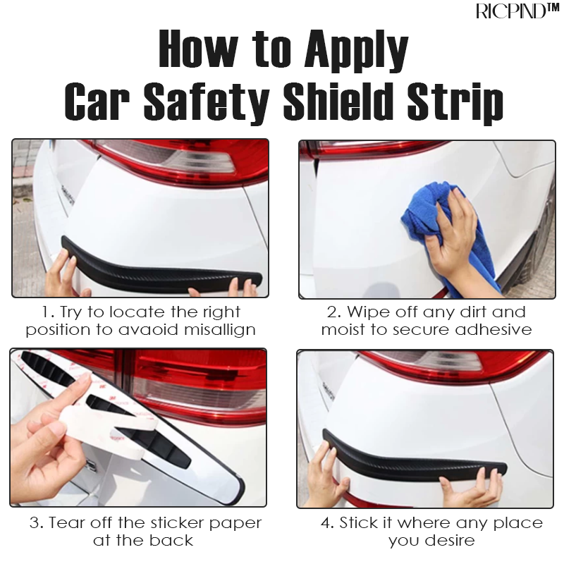 RICPIND Anti Collision Car Bumper SafetyShield Strip