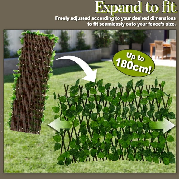 Expandable Faux Leaves Privacy Fence